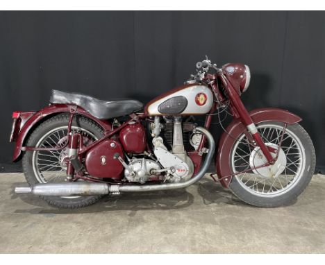 Plunger suspension B31 fitted with a period B33 500cc engine. An older restoration still presenting well UK-registered with a