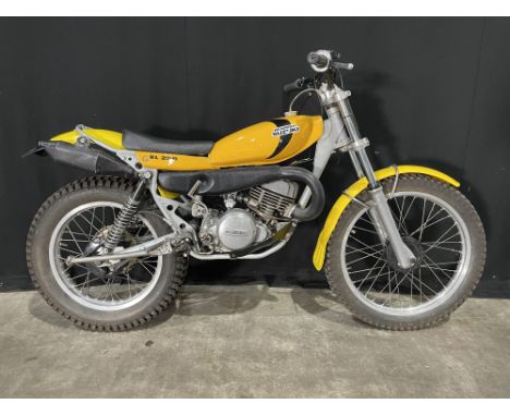 Road registered trials bike. Suzuki frame manufactured in Japan circa 1975 Retailed through Beamish Motor Company in 1977 Bea