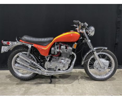 Iconic, Craig Vetter-designed, Triumph triple. Not only one of the most exciting classic British bikes, but one of the rarest