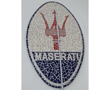 Large Maserati mosaic sign on offer at No Reserve.*SALE ROOM NOTICE: The image in our printed brochure does not relate to thi
