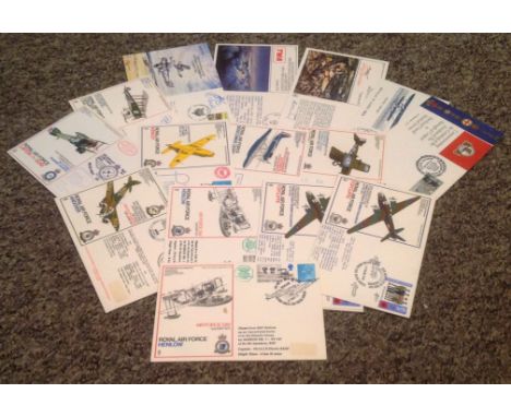 Aviation FDC collection 16 covers featuring subjects such as RAF Andover, RAF Kenley, RAF Boscombe Down, RAF Halton, RAF Lint