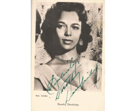 Dorothy Dandridge signed 6x4 black and white photo. Dorothy Jean Dandridge (November 9, 1922 - September 8, 1965) was an Amer