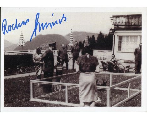 Hitler's Bodyguard. 6x4 inch photo signed by Rochus Misch (29 July 1917 - 5 September 2013) who was a German Oberscharfuhrer 