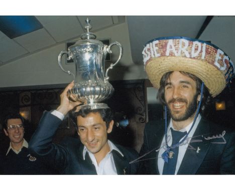 Autographed RICKY VILLA 12 x 8 photo - Col, depicting Villa and his Tottenham team mate Ossie Ardiles celebrating with the FA