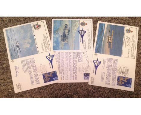 Concorde FDC Collection 3 signed flown covers commemorating 40th Anniversary of the First British Air Mail Service Across the