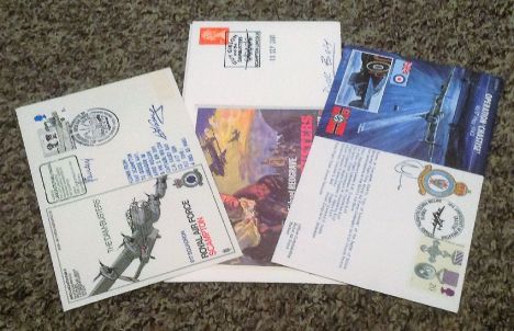 Dambusters FDC collection 3 signed covers two flown includes Royal Air Force Scampton 617 Squadron cover signed by Captain Wi
