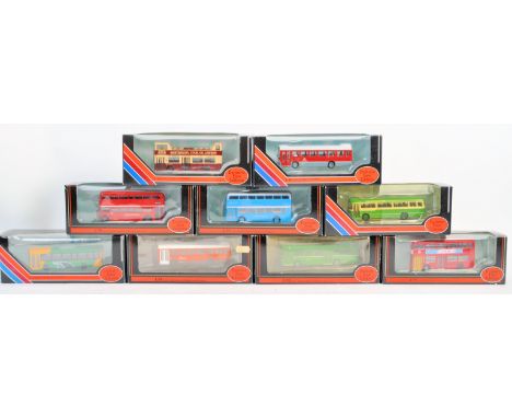 A collection of x10 EFE Exclusive First Editions 1/76 scale diecast model buses comprising; RML Routemaster London Transport,