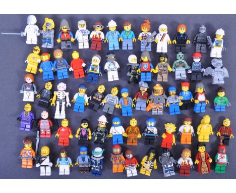Lego - a large collection of approx x60 official Lego made minifigures. Figures from various themes present to include; Serie