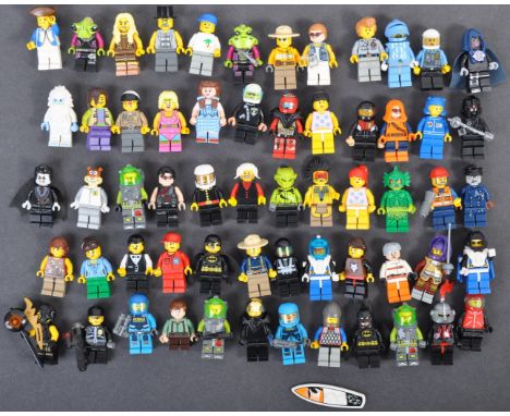 Lego - a large collection of approx x60 official Lego made minifigures. Figures from various themes present to include; Spong