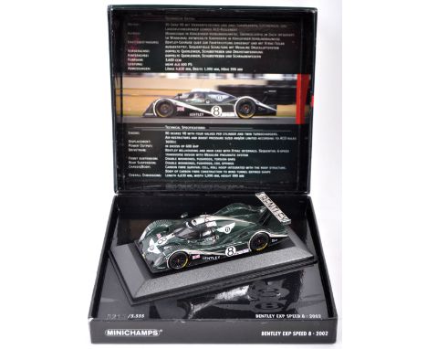 An original Minichamps made 1/43 scale precision diecast model No. 436 021308 Bentley Exp Speed 8 racing car. A highly detail