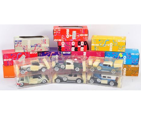 A collection of x14 original vintage Rio made 1/43 scale precision diecast models. Each housed within its original box (some 