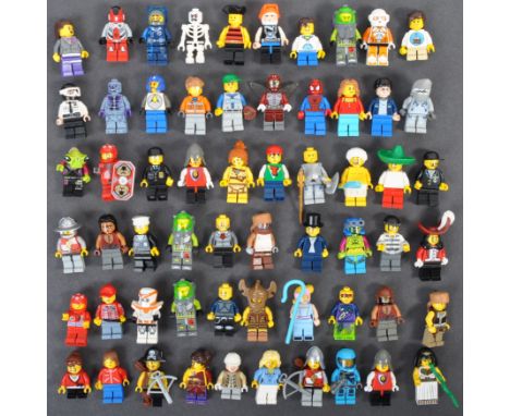 Lego - a large collection of approx x60 official Lego made minifigures. Figures from various themes present to include; Harry
