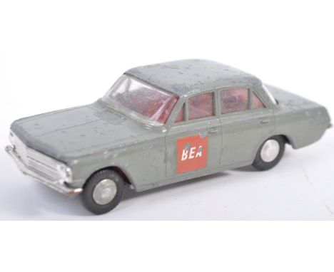 An original vintage Triang Spot On 1/42 scale diecast model No. 405 Vauxhall Cresta. Grey body work with red interiors. Screw