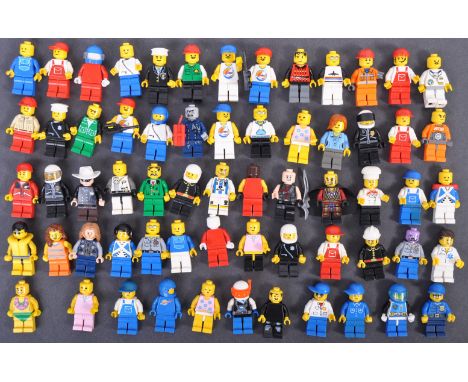 Lego - a large collection of approx x60 official Lego made minifigures. Figures from various themes present to include; Space