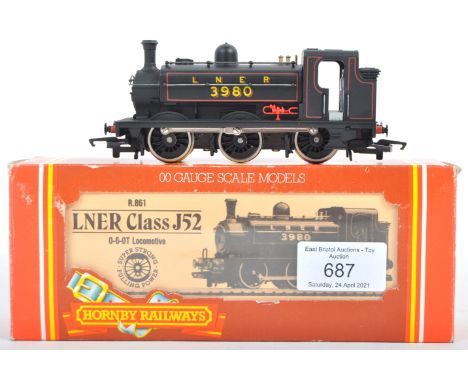 An original vintage Hornby 00 gauge model railway trainset tank locomotive engine No. R861LNER Class J52. Model appears mint 