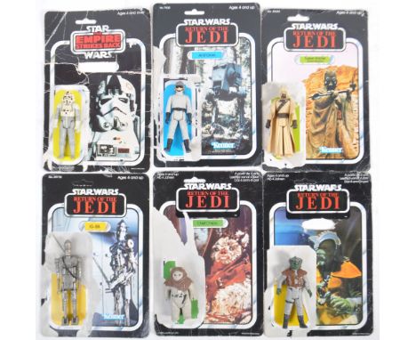 Star Wars - a collection of x6 original vintage Palitoy / Kenner made Star Wars action figures, with their original card back