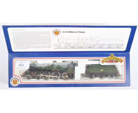 An original Bachmann made Branch Line 00 gauge model railway trainset locomotive engine No. 31-302 Manor Class 4-6-0 Bradley 