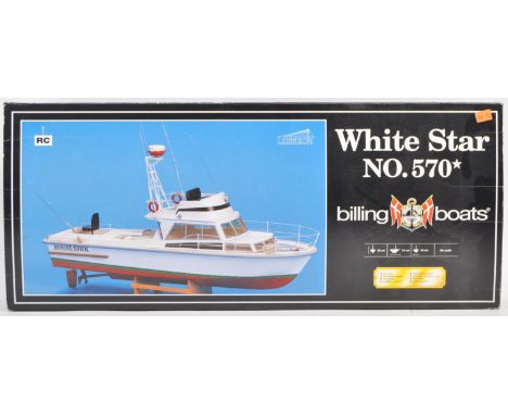 An original Billing Boats made ' White Star No. 570 ' RC radio controlled model boat kit. The boat of plastic an wood constru