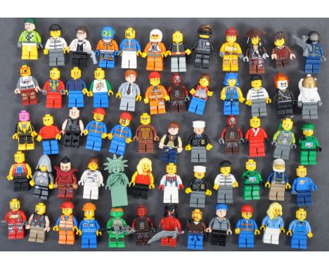 Lego - a large collection of approx x60 official Lego made minifigures. Figures from various themes present to include; Serie