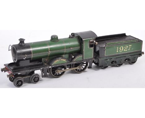 An original vintage circa 1930's Bassett-Lowke / Bassett Lowke 0 gauge tinplate clockwork model railway trainset locomotive e