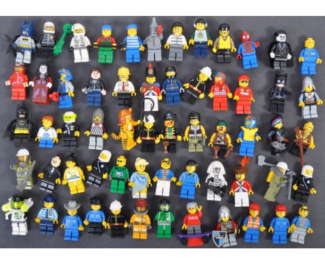 Lego - a large collection of approx x60 official Lego made minifigures. Figures from various themes present to include; Batma
