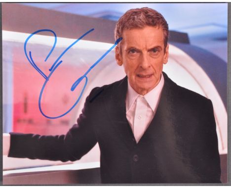 Doctor Who - Peter Capaldi (Twelfth Doctor) - autographed colour 8x10" promotional photograph from the series. Signed in blue