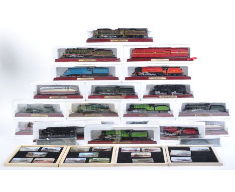 A large collection of x20 Atlas Editions 1/76 scale 00 gauge model railway trainset&nbsp;locomotive engine static models. Mod