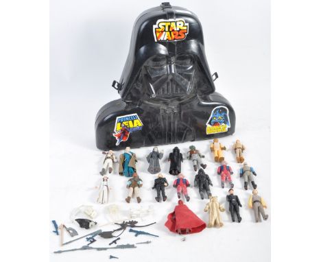 Star Wars - an original vintage Kenner / Palitoy made Star Wars Action Figure Carry Case in the form of Darth Vader. Original