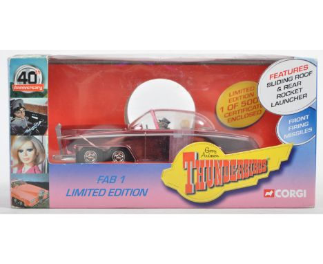 An original Corgi made boxed Thunderbirds 40th Anniversary Edition diecast model No. CC00603 Lady Penelopes Fab 1. The chrome