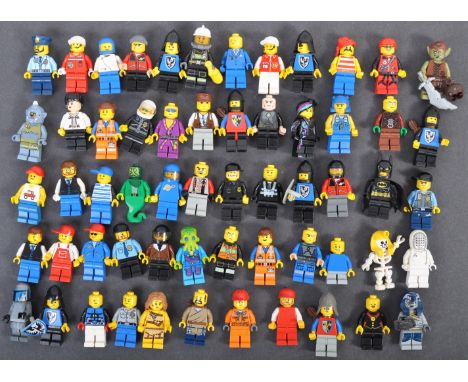 Lego - a large collection of approx x60 official Lego made minifigures. Figures from various themes present to include; Lego 