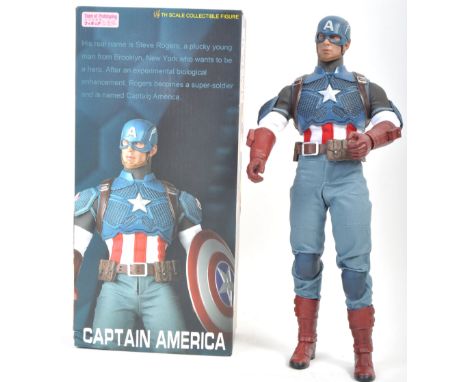 A ' Team of Prototyping ' made boxed 1/6 scale Marvel Universe Captain America / Steve Rogers playset action figure.&nbsp;The