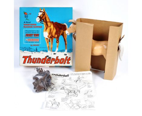 An original vintage Marx Toys made Johnny West series ' Thunderbolt ' action figure horse playset No. 2061 ' A Real Western R