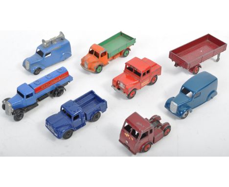 A collection of x7 assorted vintage Dinky Toys diecast model cars and other vehicles comprising 255 Mersey Tunnel Police truc