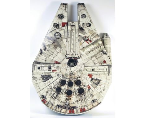 Star Wars The Force Awakens - an original large scale cinema advertising cardboard standee / statue of the Millennium Falcon.