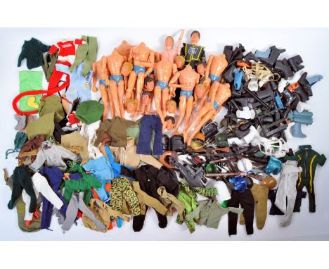 A large collection of original vintage Palitoy made Action man uniforms, accessories and figures. The collection to include u