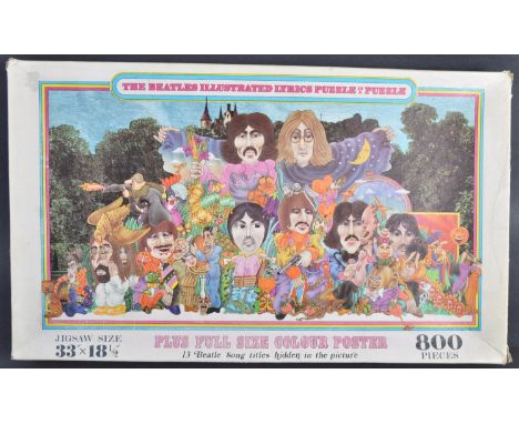 The Beatles - an original vintage 1970s Philmar made The Beatles ' Illustrated Lyrics Puzzle In A Puzzle ' jigsaw puzzle. Ven