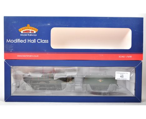 An original Bachmann made Branch Line 00 gauge model railway trainset locomotive engine No. 31-782 modified Hall Class 6965 B