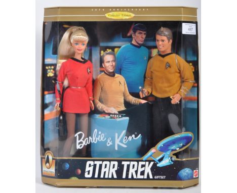 An original vintage Mattel made Barbie and Ken Star Trek boxed gift set No. 15006. The 30th Anniversary edition set comprisin
