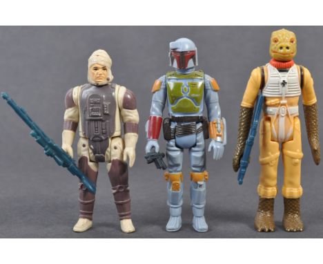 Star Wars Action Figures - a collection of x3 original vintage loose Kenner / Palitoy made Star Wars action figures - all Bou