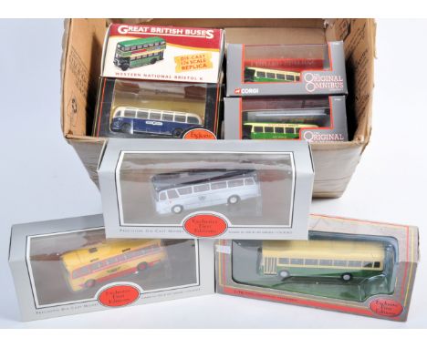 A collection of x11 assorted EFE Exclusive First Editions and Corgi Original Omnibus 1/76 scale diecast model buses comprisin