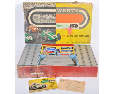 An original vintage G&amp;R Wrenn made Scalextric type slot car racing set ' Formula 152 '. The set containing x6 slot cars i