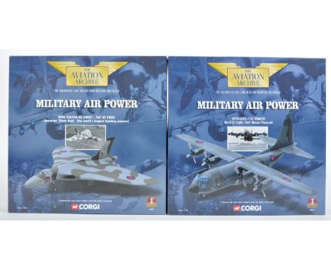 Two original Corgi Aviation Archive diecast 1/144 scale boxed model aircrafts from the ' Military Air Power ' range comprisin