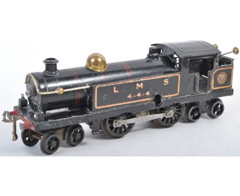 An original vintage Hornby 0 gauge tinplate clockwork model railway trainset locomotive engine LMS London Midland &amp; Scotl