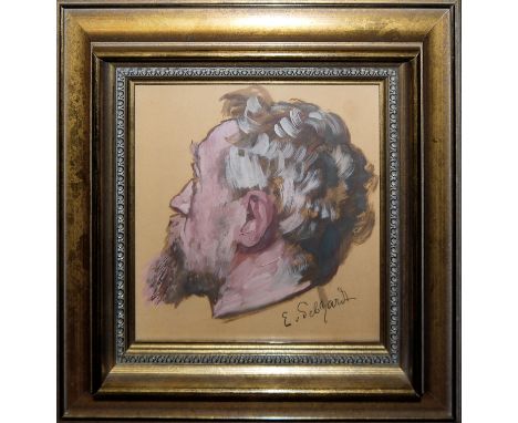 Eduard von Gebhardt, Portrait des Düsseldorfer Malers Wilhelm Döringer, Ölgemälde, gerahmtEduard Karl Franz von Gebhardt, 183