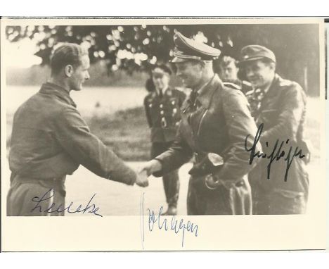  Haupt Siegfried Lemke KC & Mjr Erich Hohagen KC double signed 6 x 4 b/w portrait photo. Good condition 