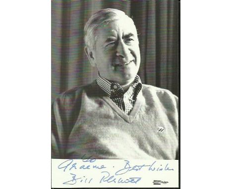  Bill Pertwee signed 6 x 4 b/w portrait photo, relaxed pose. Good condition 
