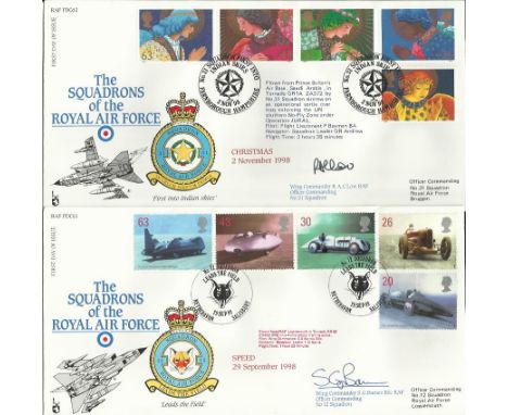  RAF FDC signed collection. Complete Set Of 62 Squadrons Of The Royal Air Force Signed First Day Covers All With Special Hand