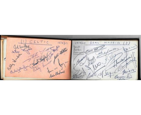 1962 CELTIC V REAL MADRID - AUTOGRAPHS OF BOTH TEAMS
Album pages removed from vintage autograph book dated 10th Sept 1962 the