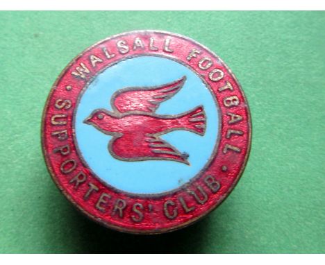 VINTAGE 1940'S WALSALL SUPPORTERS CLUB BADGE
Made by Miller B'ham
