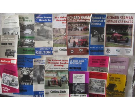 MOTORACING - RICHARD SEAMAN VINTAGE CAR RACE PROGRAMMES
Mixed condition. 